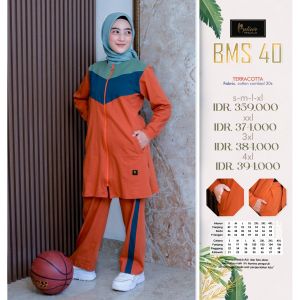 BELIEVE BMS 40 Hijab Sportwear / Setelan Kaos Olahraga Wanita Muslimah Bahan Katun Combed 20s / OUTFIT Sport Senam Joging Tennis Padel