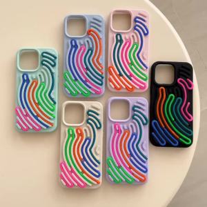 DIY Puzzle Maze Funny Sensory Activity Board Silicone Case For iPhone 16 15 14 13 Pro Max Creative Decompression Arc Soft Cover