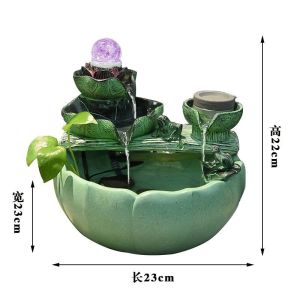 Water Feature Decorative Items Display Water Fountain Indoor Feng Shui Circulating Water Fountain Landscape Creative Modeling Water Fountain Indoor Feng Shui Ornaments Decor Show Piece For Home Decoration