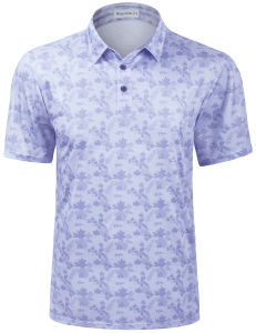 Sublimation Quick Dry Golf Polo Shirt for Men Short Sleeve T Shirts Breathable Moisture Wicking Shirts for Men Collared T Shirt