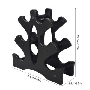 3 Tier Plastic Dumbbell Rack Anti-slip Design Multi-Functional Dumbbell Stand Home Fitness Rack Compact Weight Holders