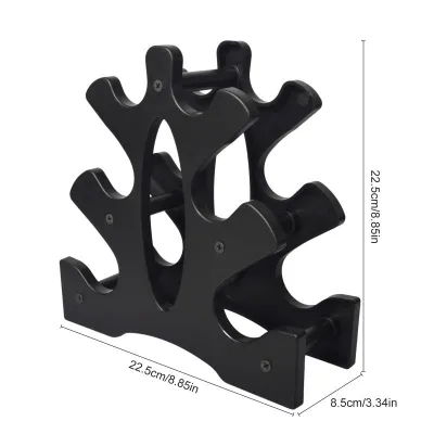 3 Tier Plastic Dumbbell Rack Anti-slip Design Multi-Functional Dumbbell Stand Home Fitness Rack Compact Weight Holders