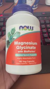 NOW Foods Magnesium Glycinate with BioPerine 180 Viên - Bổ Sung Magie Hỗ Trợ Thư Giãn Cơ Thể & Giấc Ngủ - phù hợp cho người thường xuyên vận động làm việc căng thẳng hoặc cần bổ sung magie hằng ngày. Công thức kết hợp cùng BioPerine® hỗ trợ tăng khả năng