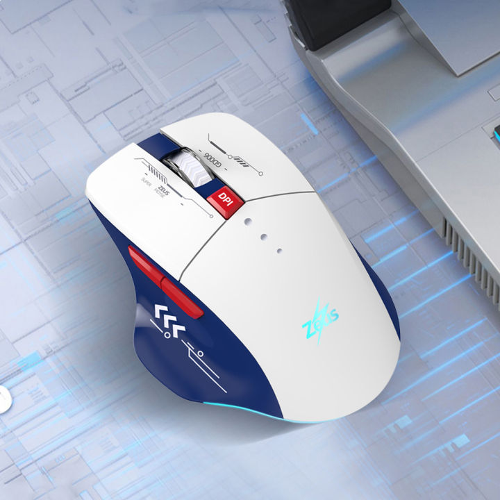 Zeus x Gundam GD-006 2.4G Wireless Mute Mouse Rechargeable Mechanical ...