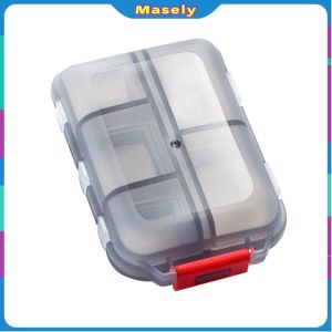 Masely Medicine Storage Box Portable 10 lattice Clamshell Multifunction storage Lightweight For Travel