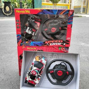 Mainan Mobil Remote Control Speed Drift Steering PR 17675 Mainan Edukasi Terbaru Mobil Sedan Model Graffiti | Mainan Anak Laki-Laki RC Remote Bentuk Setir Pakai Batrei AA2 Bahan Berkualitas Kemasan Kardus Cocok Buat Kado