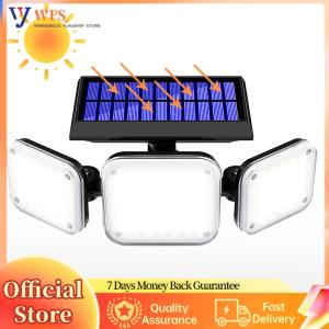 【Flagship】 112 LED Outdoor Super Bright LED IP65 Waterproof 3 Heads Flood Light with 3 Modes 6000-6500K for Exterior Outside Garage House