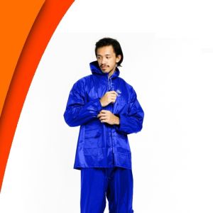 jas hujan tojan stelan baju celana bahan parasut 70D PVC