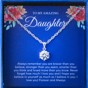 Mặt Dây Chuyền Bạc Tặng Con Gái Duy Hiển Nguyên Chất S990 Single Stone Đơn Giản Sáng Lấp Lánh