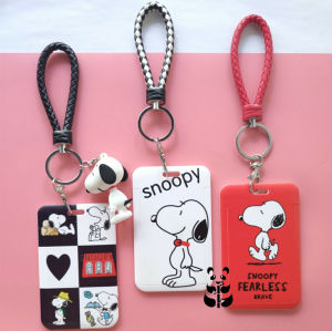 Snoopy Card holder ที่ใส่การ์ด บัตรประจำตัว ห้อยบัตรพนักงาน ห้อยบัตร BTS MRTการ์ตูน ใส่ป้ายชื่อ บัตรนักเรียน พนักงาน - Lazada