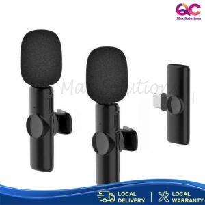 K8 / K9 Wireless Microphone mic 2.4GHz for IOS & Type-C with Clip Professional Mic Live Broadcast Mobile