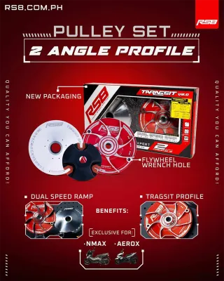 RS8 Pulley Set - TARAGSIT V2.0 - Yamaha NMAX/Aerox - Honda Click