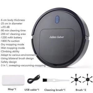 1800 Pa Multi-function Robot Vacuum Cleaner Cleaning Machine Inligent Charging Vacuum Cleaner 3-in-1 Spray Sweeping