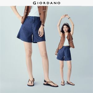Giordano Women 100% cotton high waist washed denim shorts​ Free Shipping 05406301