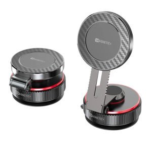 2026 ToKerNew ZJ54 Strong Double layer Magnetic Metal Car Phone Holder Foldable Telescopic 360 ° Adjustable Vacuum