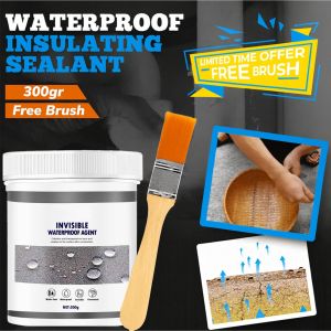 Lem Transparan 300gr Pelapis Anti Bocor Air Rembes Beton Dinding Tembok Genteng Asbes Waterproof Insulating Sealant Penambal Retak Jaysuing