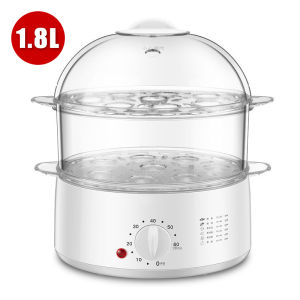 Electric Cooker Steamer 2/3-Layer Large Capcity Multi-Functional Electric Food Steamer 60Min Timing Free Combo Steamed Egg Fish Pengukus Elektrik