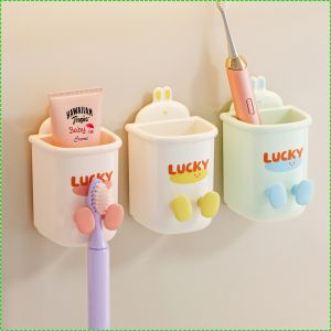 Organizer Fine Polishing Wall-mounted Toothbrush Holder Does not Hurt the Wall Strong Load-bearing Capacity