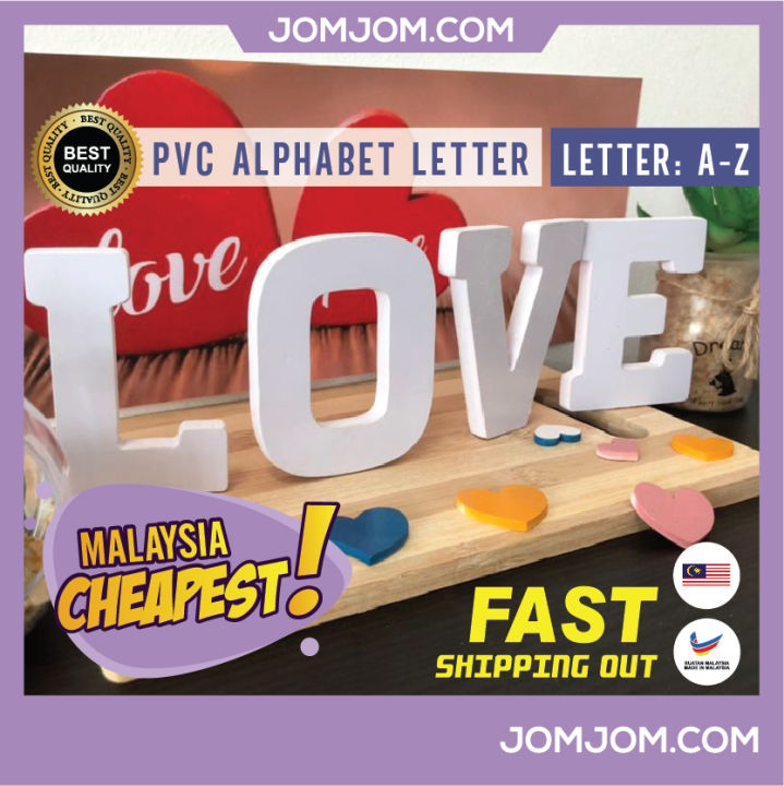 πΌπΌA-Z Alphabet/ Tulisan ABC /Tulisan Deco/ White PVC Letters/Wedding ...