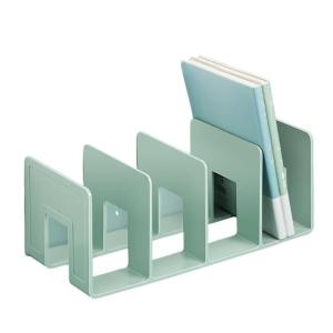 Chặn sách Bàn 4 Ngăn Acrylic bookend tiết kiệm không gian cuốn sách stoppers bookend Tạp Chí đứng 32x144x13cm
