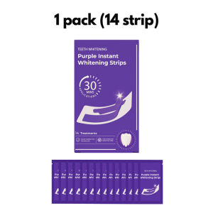 🇸🇬SG Ready Stock🇸🇬 Purple Teeth Whitening Strips Instant Color Corrector 30 Mins Remove Yellow Stains Kit