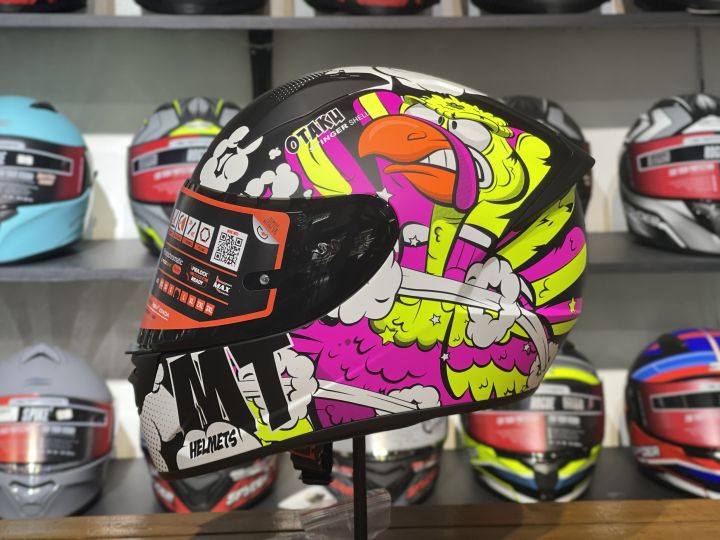 MT STINGER G OTAKU Fullface Singe Visor Helmet + Free Clear Visor Lazada PH