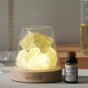 Fuji Crystal Stone Essential Oil Diffuser Lamp +  UK Essential Oil 10ml [ USB Rechargeable / Aromatherapy ]