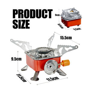 OUTDOORMORE Portable Camping Gas Stove - Mini Butane Square Stove