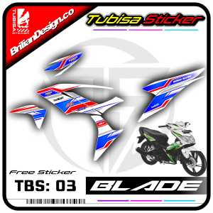 Sticker Striping Variasi Blade 110 - Stiker Striping Motor Blade 110 Desain Racing. TBS.03