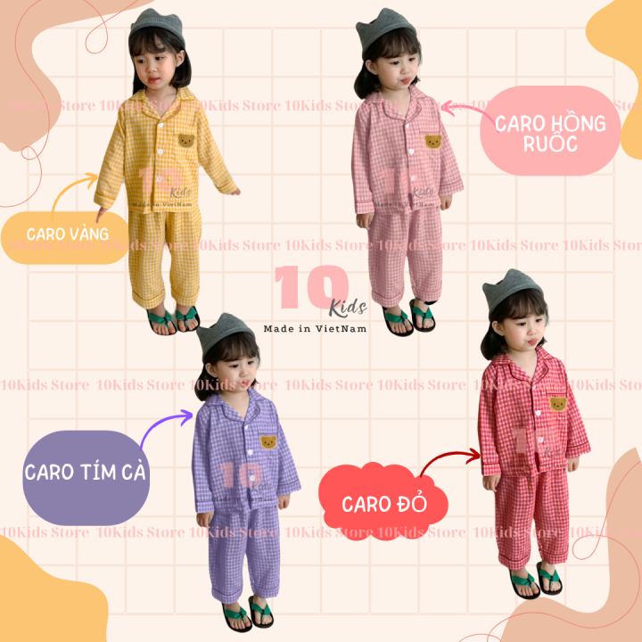 HOÀN TIỀN 15% - [8-45KG] Bộ Ngủ Pijama Phong Cách Hàn Quốc Cho Bé Trai ...