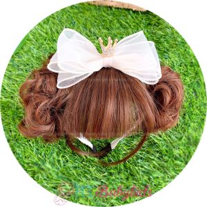 Cài Tóc Cho Bé - Bờm Tóc Cho Bé Nơ Vương Miện Tiểu Thư Thôi Nôi Xinh