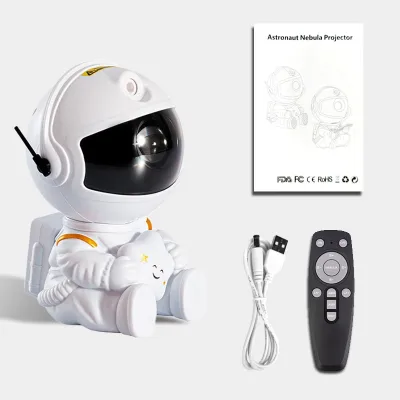 Aurora LED Star Galaxy Projector USB Nebula Lamp Children Night Light Home Room Decor Astronaut Starry Light Rotating Night Lamp Projection Night Light Projection Lamp Colorful Gift Spaceman Children Room Atmosphere Light Home Decoration Luminaires