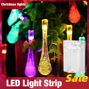 5M/7M/12M Water Drop Christmas Lights Outdoor Waterproof Decoration Light For Christmas Garden Tree Wedding Party LED Lights COD
