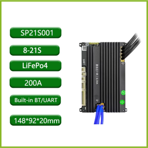 8-21S  200A JBD Smart BMS  LiFePO4 8S 24V 16S 48V Lithium Battery Management System  Built-in BT with UART NTC
