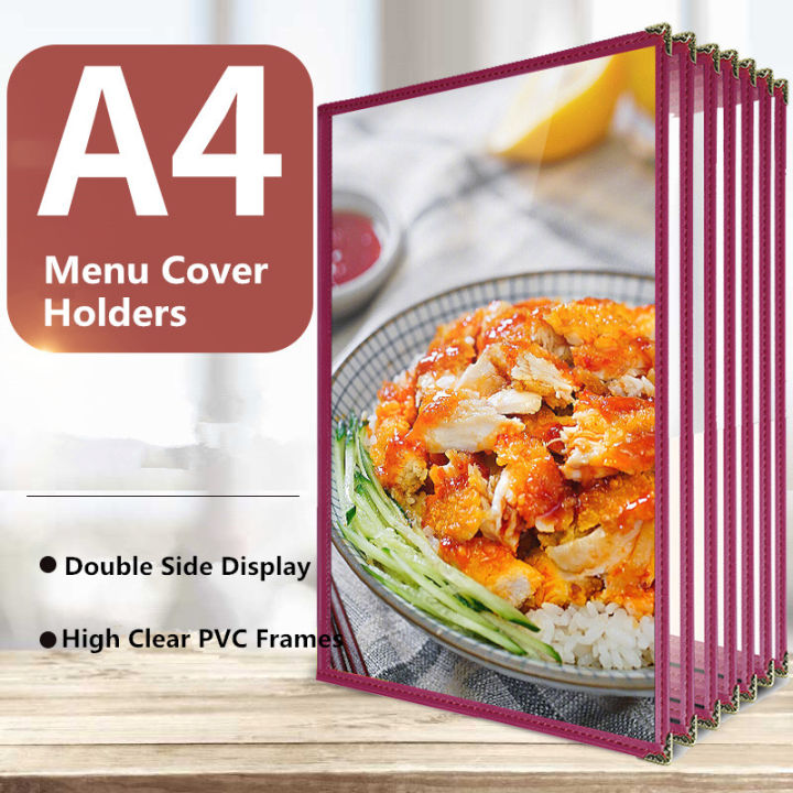 【Ridie】 A4 Letter Size Food Menu Cover 8.5x11 Inches Fold Restaurant ...