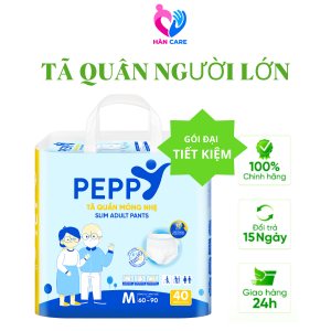 [ GÓI ĐẠI 40 MIẾNG/GOI ] Tã Quần Người Già Peppy Siêu MỏngBỉm Quần Người Già Kháng Khuẩn đủ sizeML