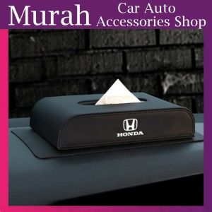 Leather Car Tissue Box Holder for Honda logo