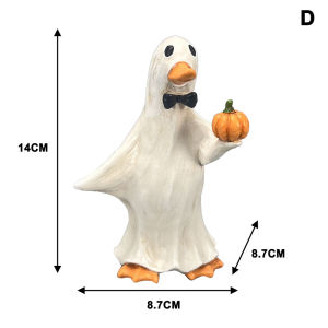 Sản phẩm mới: Đồ trang trí Halloween hình vịt xác ướp người gặt bí ngô phù thủy ma đồ thủ công mỹ nghệ resin để bàn.