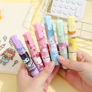 Sanrio Press Eraser My Melody Kuromi Cinnamoroll Students Kawaii Stationery Cute Automatic Eraser Clean Rubber Children Birthday Gift