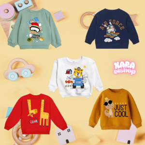 ATASAN ANAK RANDOM 5PCS / DENGAN GAMBAR DAN WARNA YANG BERBEDA BEDA / UNTUK USIA 1-5 THN