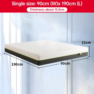 【10 Years WARRANTY】DreaME 6.1inch memory foam mattress 15cm thick mattress Single/Twin/Double/Queen/King size Optional bed mattress foam for bed 2 person bed foam for single bed foam Mattresses foam for bed family size sale