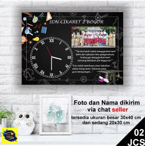 PROMO JAM DINDING FOTO SENDIRI/KADO PERNIKAHAN /WISUDA/PERPISAHAN/SEKOLAH/WEDDING