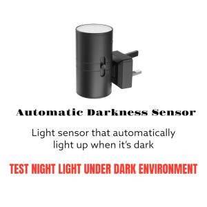 BRITZ Viral TIKTOK LED Night Light Plug in Modern Night Lights Plug into Wall Dusk to Dawn Sensor Warm White 3000K 0-100LM Adjustable Brightness Dimmable Night Lights for Hallway Bedroom Stairway
