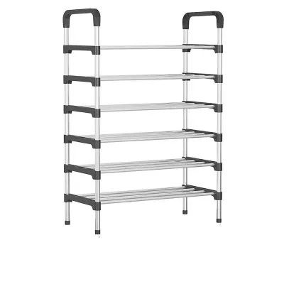 leo&bea 4 Layer / 6 Layer Shoe Rack Stackable Shoes Organizer Storage Stand [Stainless Steel]
