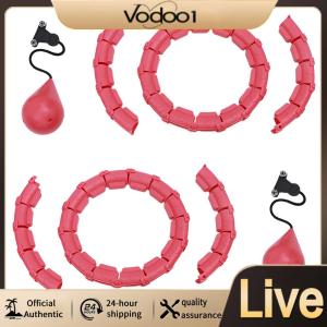 【Vodool】 2Pcs 24 Sections Circle with Auto-Spinning Ball Ring Adjustable Smart Circles Detachable for Weight Loss