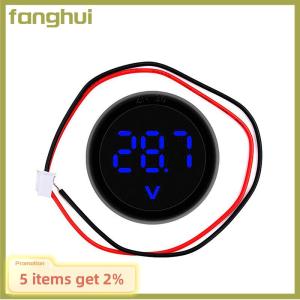 fanghui DC 4-100V จอแสดงผลดิจิตอล LED โวลต์มิเตอร์สองสาย DC ดิจิตอลโวลต์มิเตอร์วัดแรงดันไฟฟ้ารถยนต์ปัจจุบันโวลต์เครื่องตรวจจับ