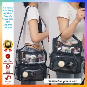 Túi Đeo Đựng Mỹ Phẩm - Dụng Cụ Trang Điểm Trong Suốt Kèm Dây Đeo - Nhỏ Gọn