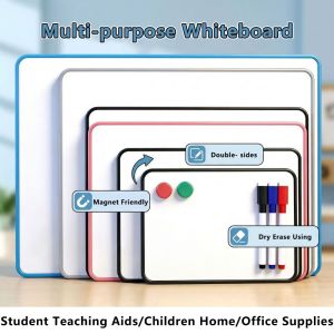 LDMPDQ Double-Sided Whiteboard Dry Erase A5/A4/B4/A3 Desktop Small Blackboard Portable Reusable Erasable Writing Board Kids