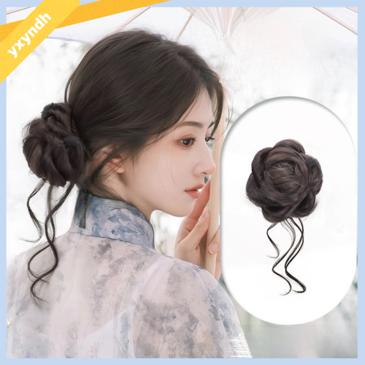 OKDEALS Tự nhiên Đầu tròn râu rồng Lụa nhiệt độ cao Lông mịn Bộ tóc giả ...