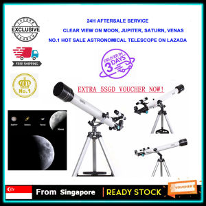 (3 Days Delivery+Installation Video) F70060 Professional Utral HD Refractor Astronomical Telescope Zooming Outdoor Space Monocular Telescope Astronomical Space Observation For Moon Jupiter Venas Saturn Beginners Kids Gift See Star